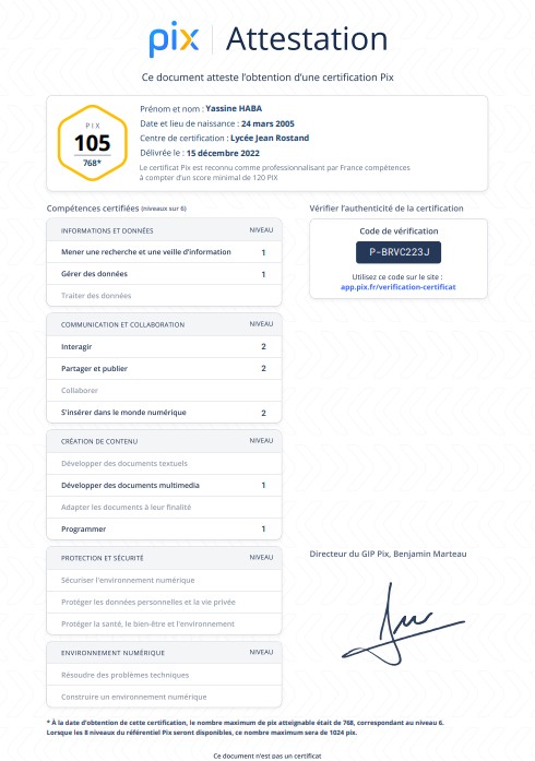 Certification PHP