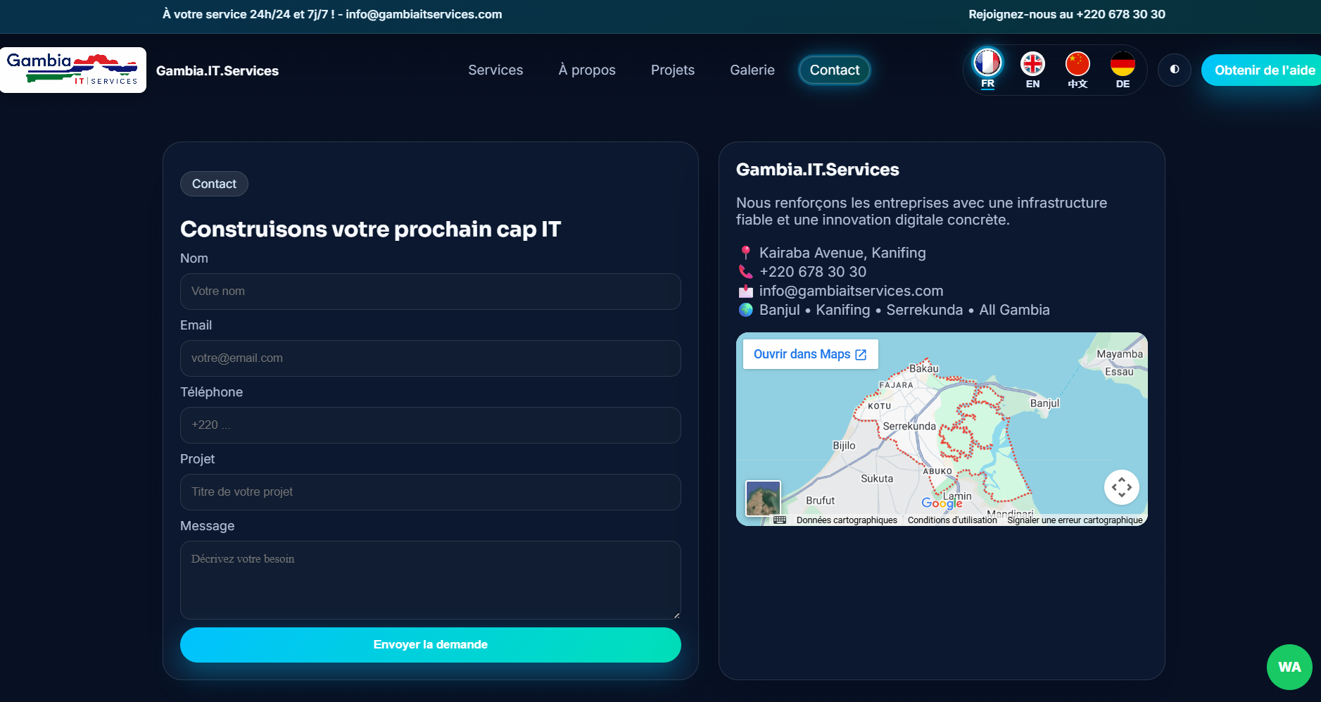Services et expertise Gambia IT Services